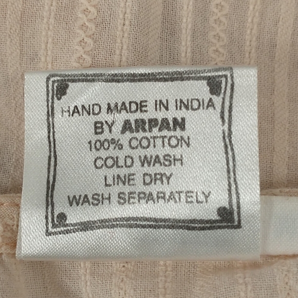 Indian Block Print Market Place Summer Top Blush M - Picture 8 of 10